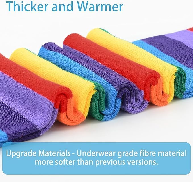 Zando Striped Plus Size Womens Thigh High Socks Thigh Highs Over The Knee Socks Thick Thighs Long Leg Warmer Halloween - Image 5